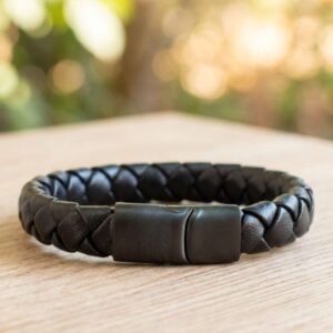 H BR 02 Bracelet homme  "Noir absolu"