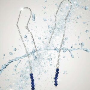 BO DE 02 boucles d'oreille argent avec lapiz lazulli